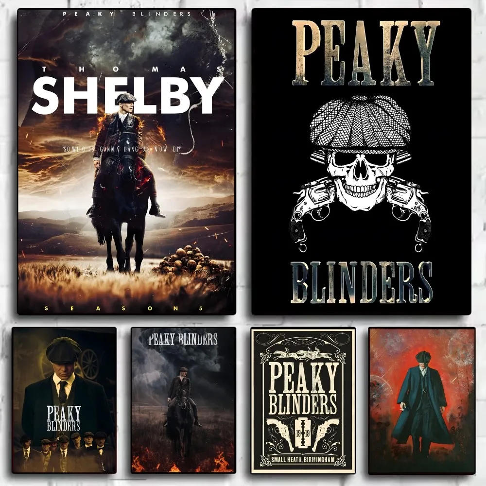 Popular Peaky movies Peaky Blinders Poster HD art sticky wall waterproof home living room bedroom bar aesthetic decoration