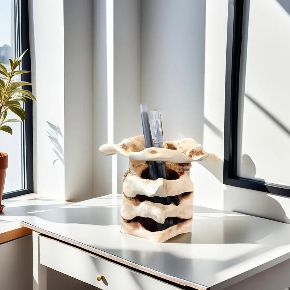 Resin Pen Holder Spine Pen Holder Resin Vertebral Column Pen Holder Unique Desktop Organizer for Home Office Spine Shaped Pencil