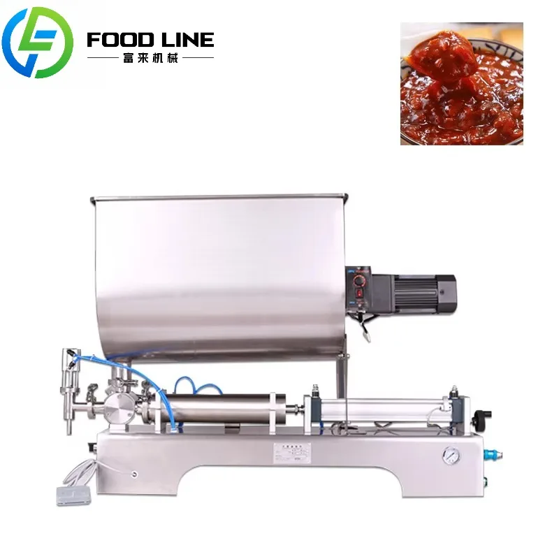 Pneumatic Semi-Automatic Paste Filling Machine for Pepper Sauce Honey Gel Peanut Butter for Beverage Packaging in Bags