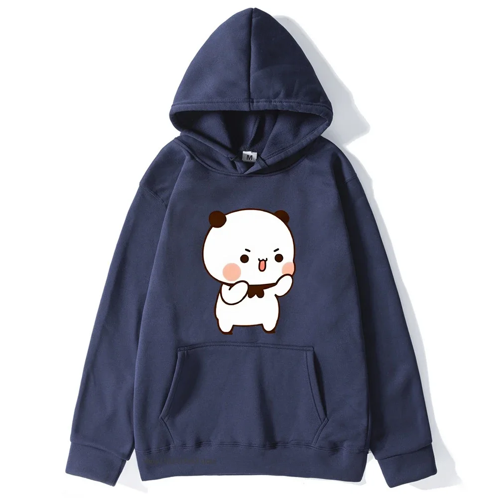 Bubu Is Learning Boxing To Fight Against Dudu Hoodies Couple Clothes Winter Sweatshirt Men/Women Panda and Brownie Bear Tops