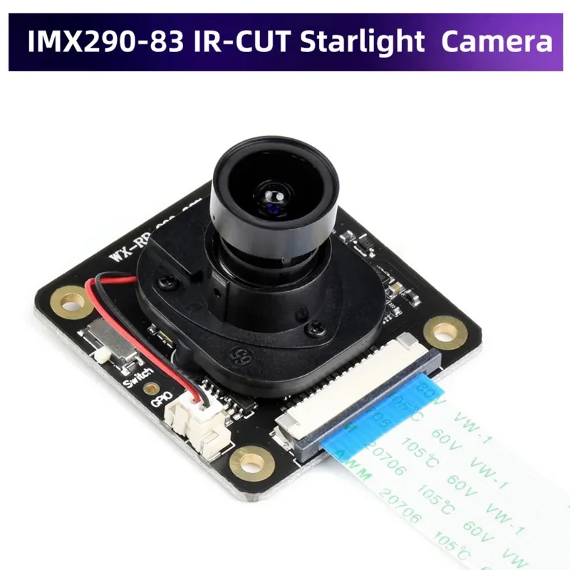 Raspberry Pi IMX290-83 IR-CUT Camera Industrial Starlight Camera Sensor Fixed-Focus 2MP for Raspberry Pi 4B 3B  3B Zero CM4 CM3