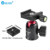 BEXIN S30 Ball Head Camera Selfie Tripod Head Professional Video 360 Degree Panoramic Ballhead for DSLR Camera Tripod Monopod