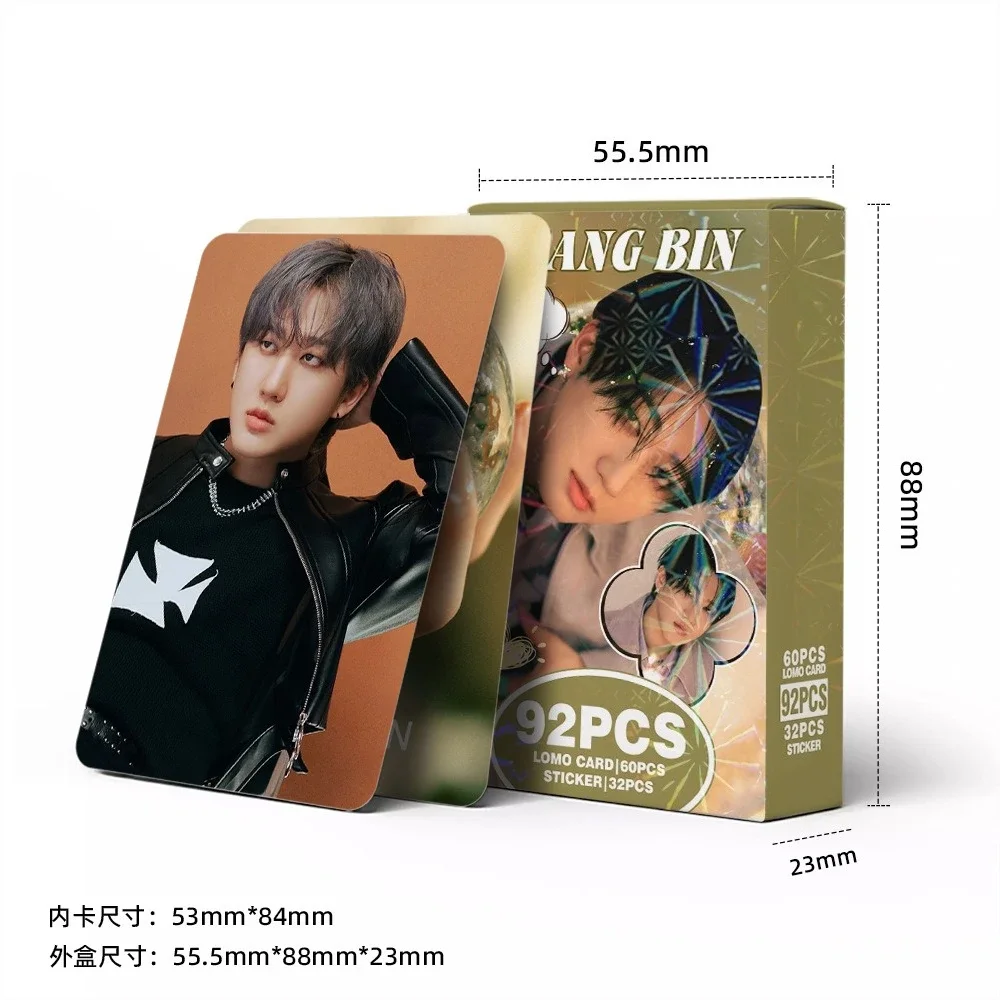 60 + 32 unids/set ídolo coreano hueco nuevo álbum tarjeta de fotos Felix Seungmin HyunJin sesión fotográfica para colección de Fans