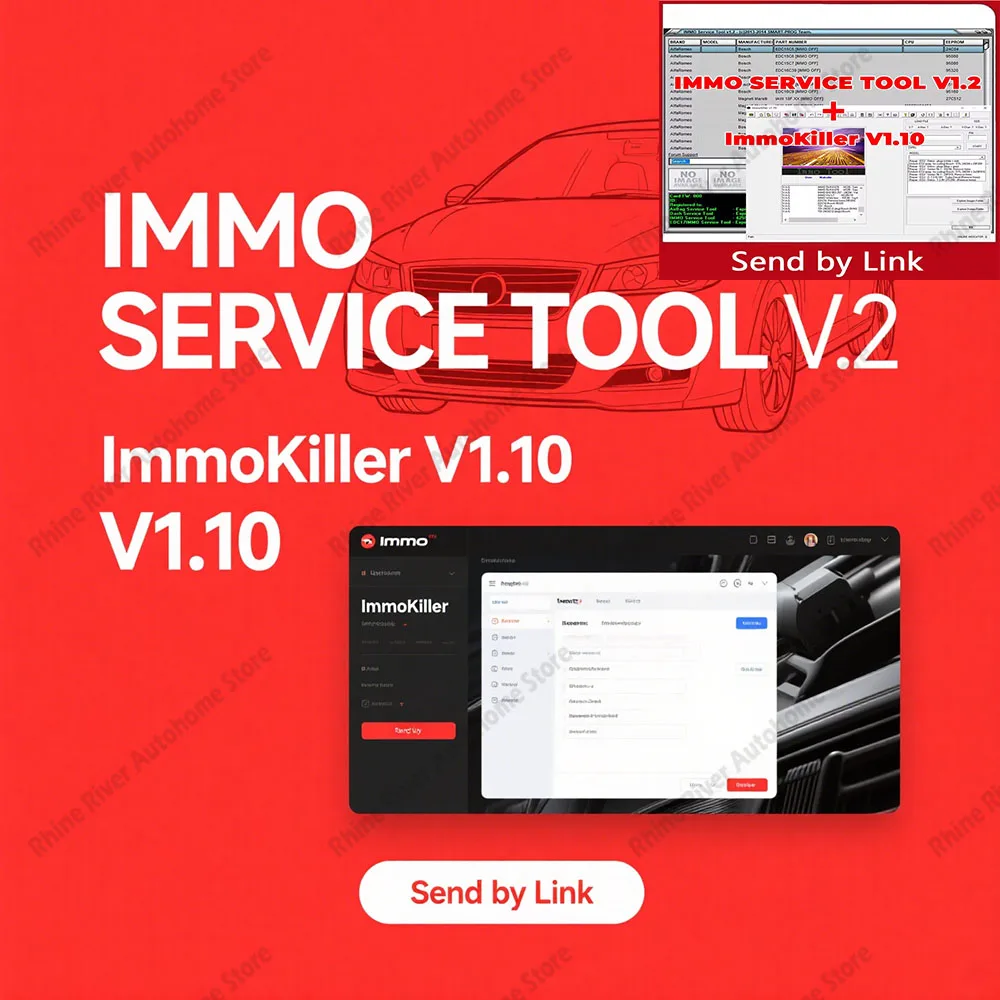 

Latest Version Car Repair Software ImmoKiller V1.10 & IMMO SERVICE TOOL V1.2 - 2-in-1 ECU Programmer Kit with IMMO Off Software