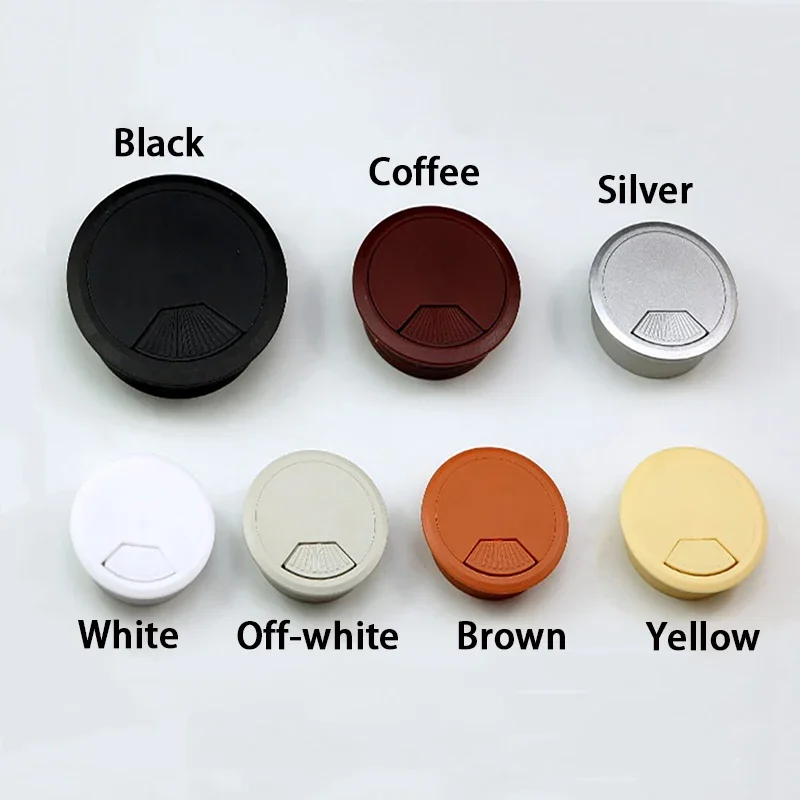 

2-10pcs 50/53/60/80mm ABS Wire Hole Cover Computer Desk Table Grommet Cable Port Wire Storage Rack Furniture Hardware All Color