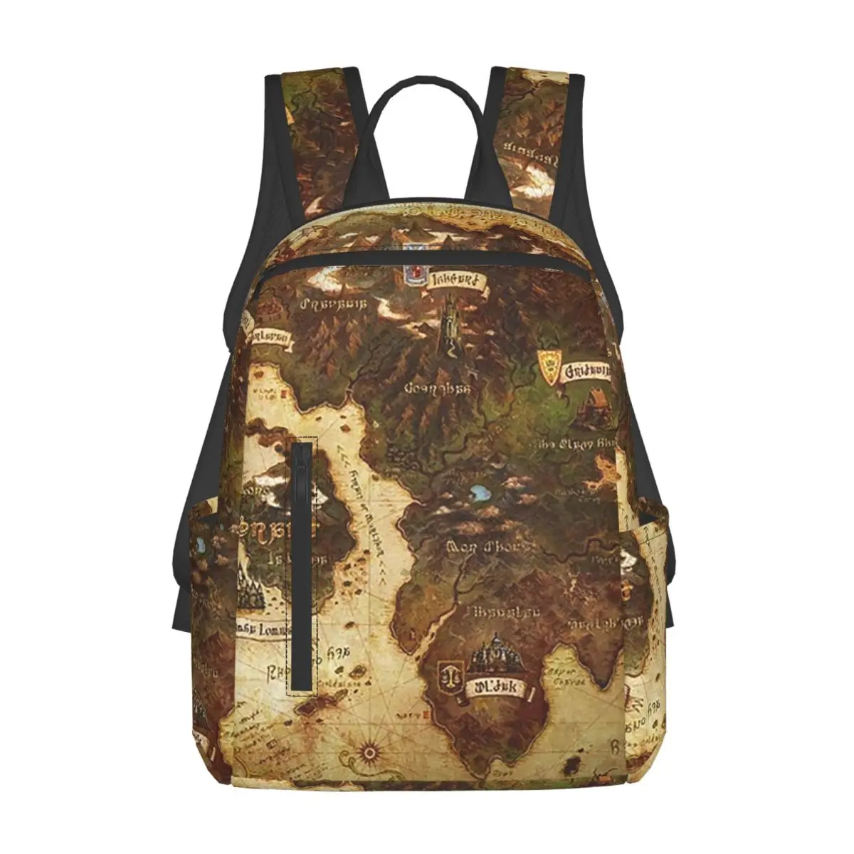eorzea-ffxiv-マップバックパックデイパック大容量キッズブックバッグスクールバッグショルダーバッグ男性用女性用
