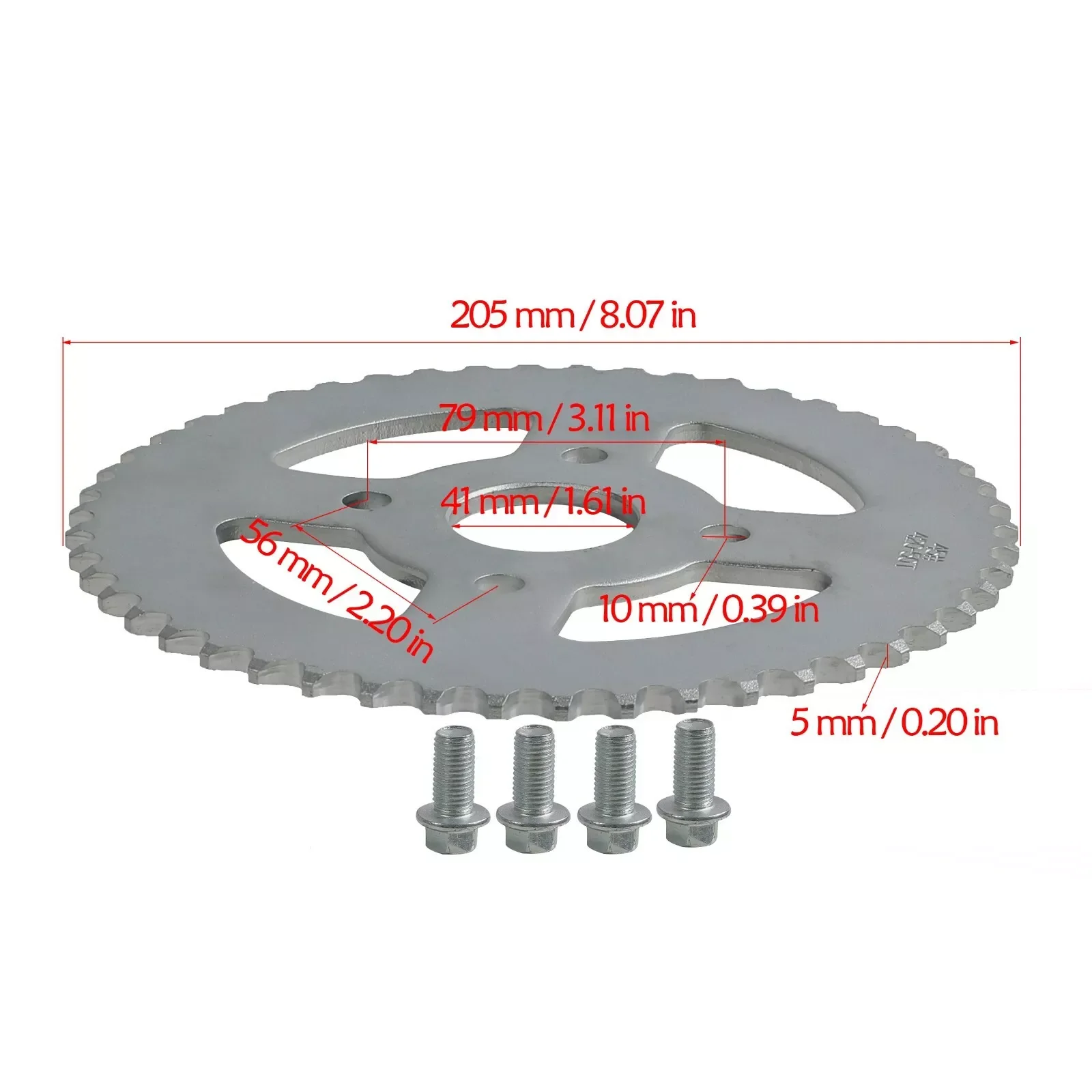 50T 20T 10T Front Rear Sprocket 420 Chain For BX200X CT200U CT200U-EX Mini Bike for Chinese 200cc Engines