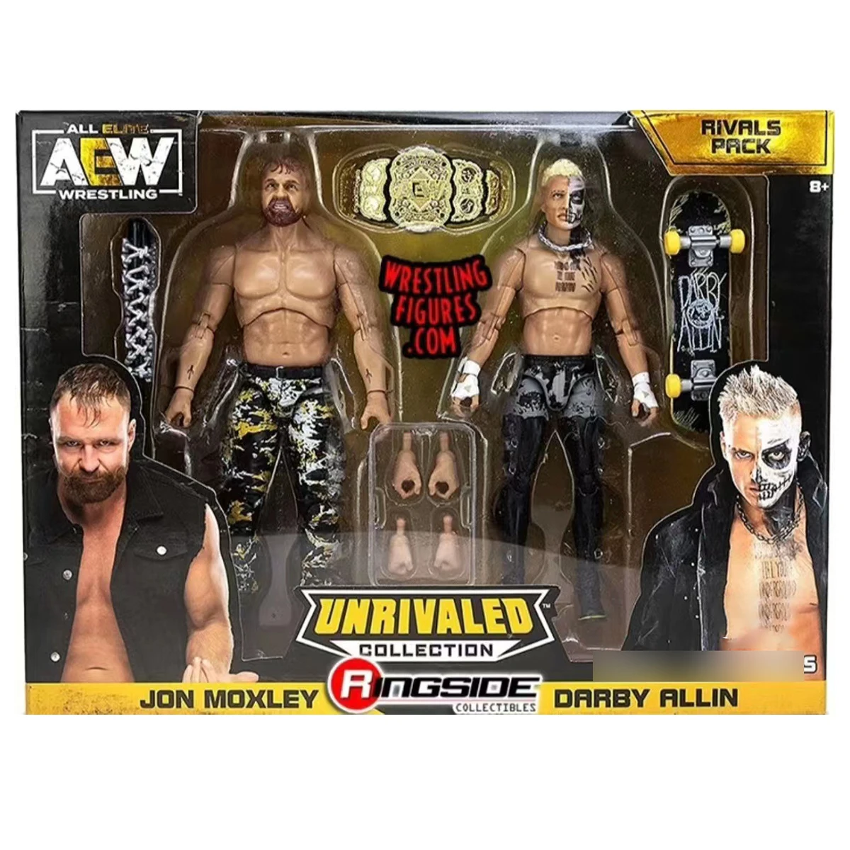 JON MOXLEY & DARBY ALLIN ORIGINAL WWE AEW Action Figure Wrestling Figure Display Collection Festival Ultimate Fighting Gift