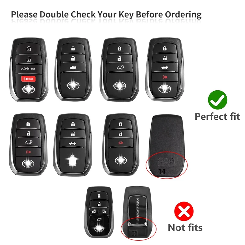 Key Cover for Toyota Tundra Carbon Fiber Key Shell Protector Case for Toyota Tundra Sequoia Venza Sienna RAV4 Accessories 2024