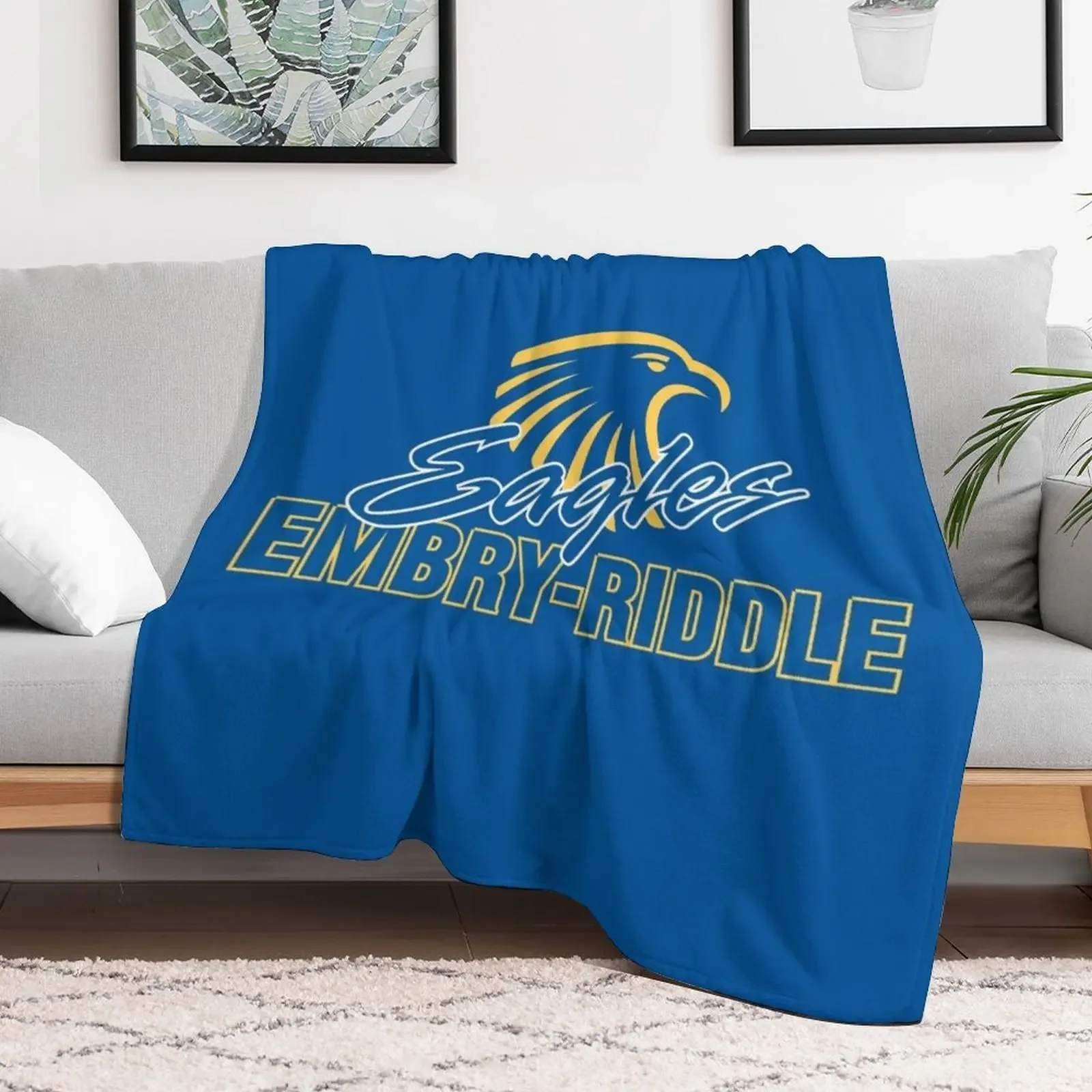 Embry–Riddle Eagles Throw Blanket Heavy Custom Blankets