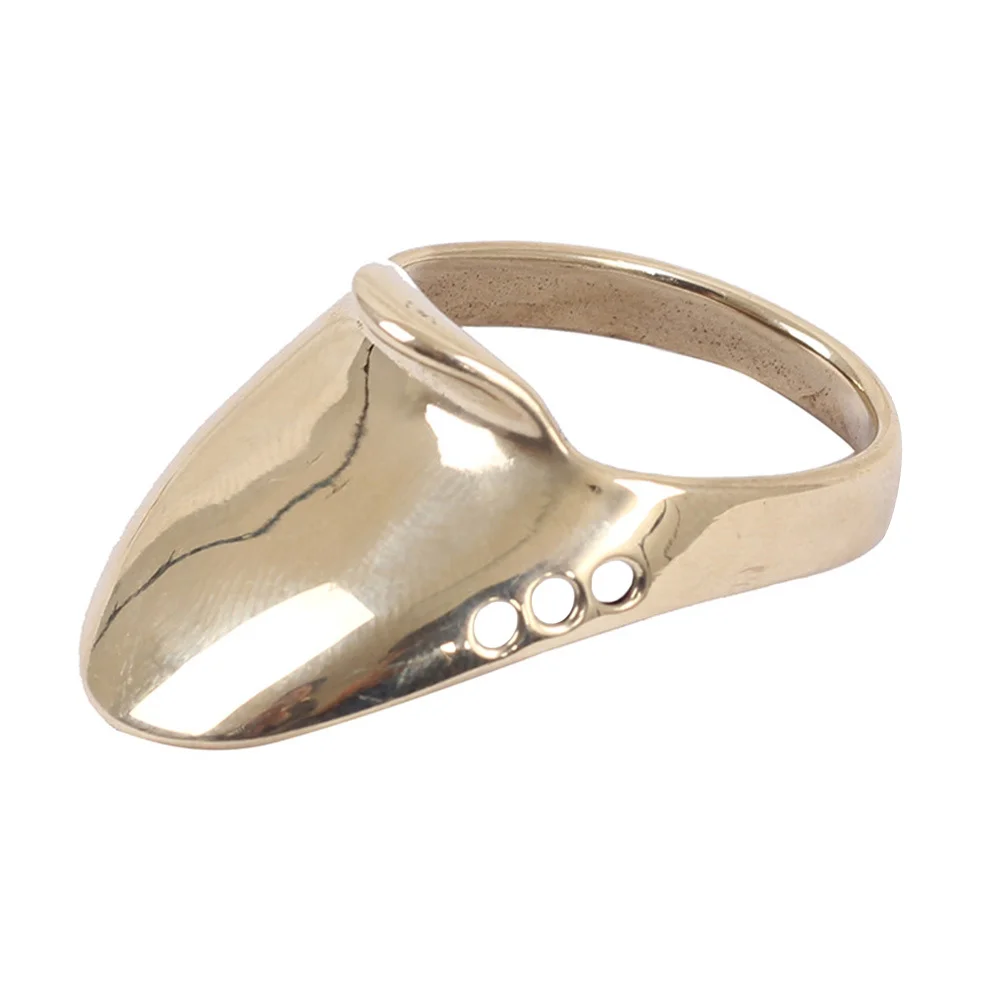 1 مجموعة المهنية النحاس الرماية الإبهام الدائري مقاومة للاهتراء فنجر الحرس تصميم مريح ملحقات الرماية التقليدية #5