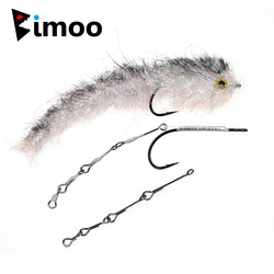 Bimoo 4 Sets Articulated Fish Shank Streamer Fly Tying Shank Pike Trout Fly Tying Material for tying Articulated Fish Streamer