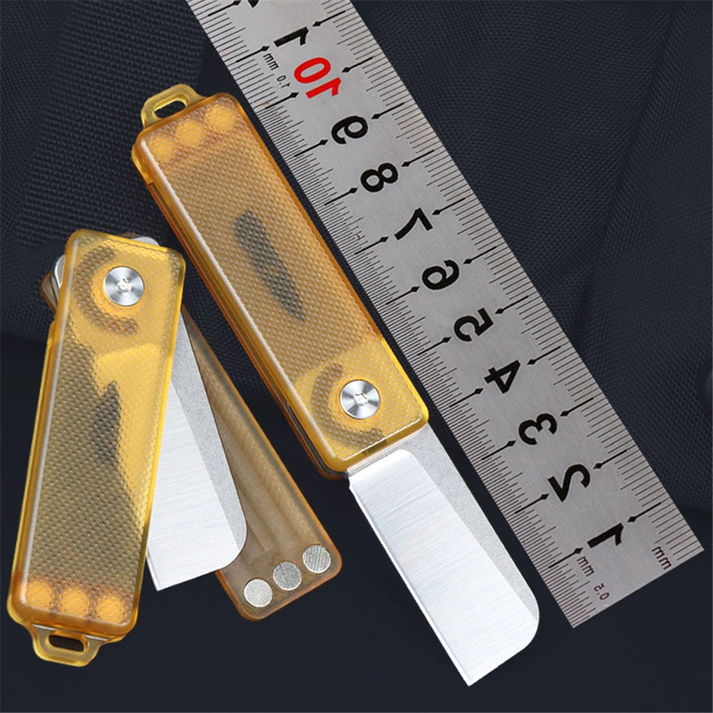 

Pocket Folding Knife 14C28N Steel Blade PEI Handle Sharp Camping Outdoor Portable Keychain Hunting Knife EDC Defense Tool