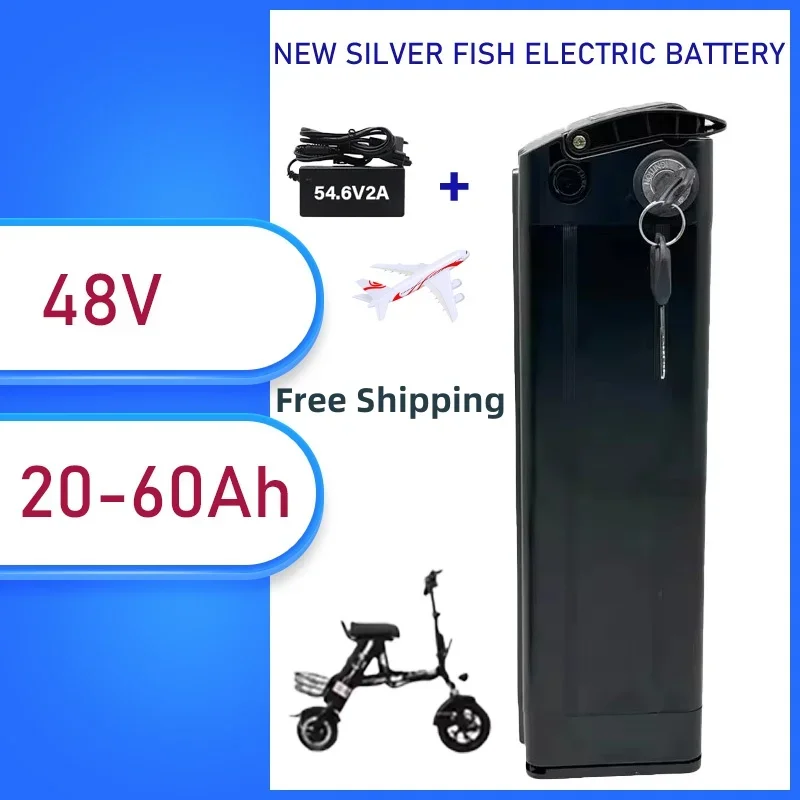 

2024 Bestselling Citycoco Electric Scooter Battery 48V for 250W~1500W Motorcycle/bicycle Waterproof Lithium Battery+2A Charger