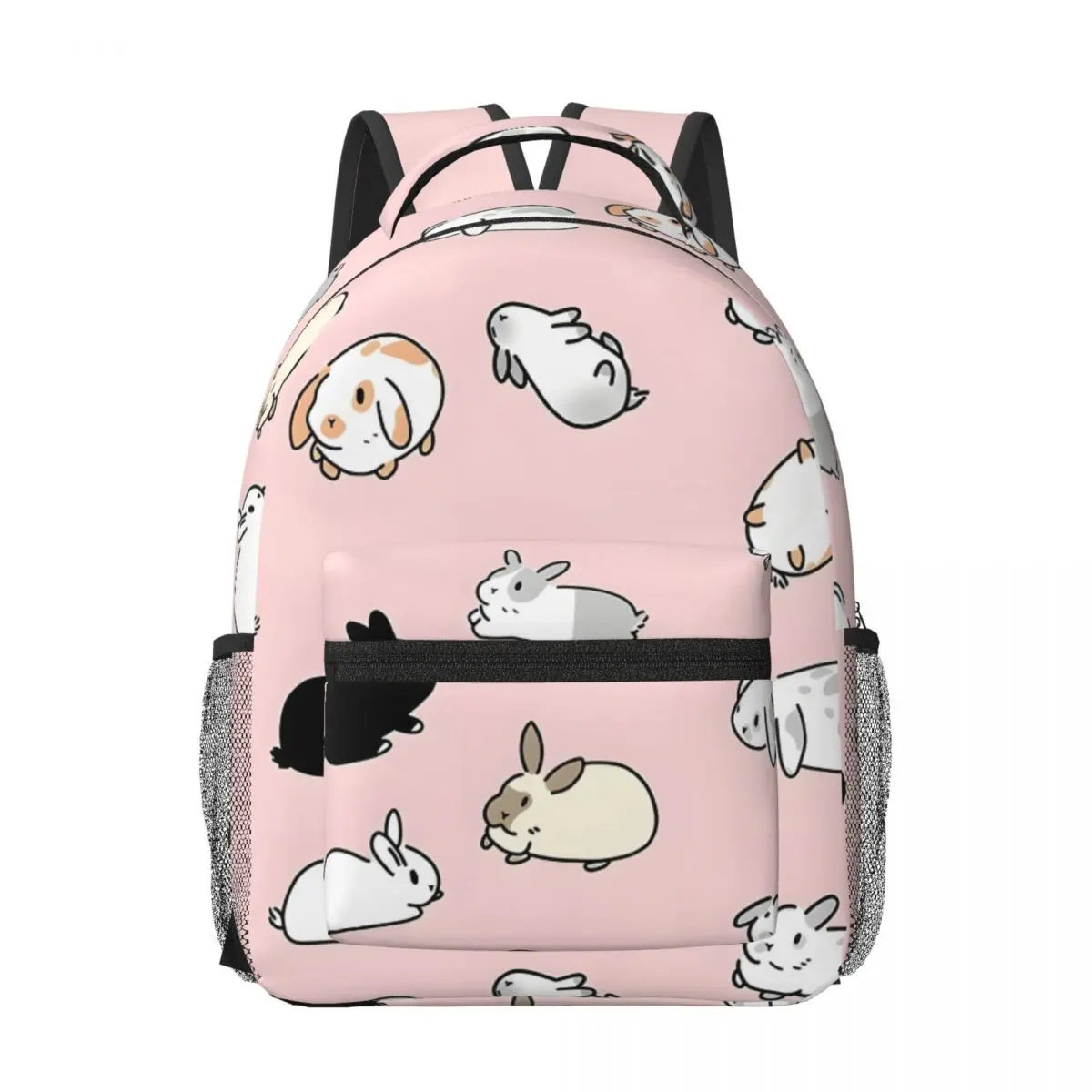 Bunny Rabbits Printed Lightweight Casual Schoolbag For School, Outdoor, Shopping, Office 17in