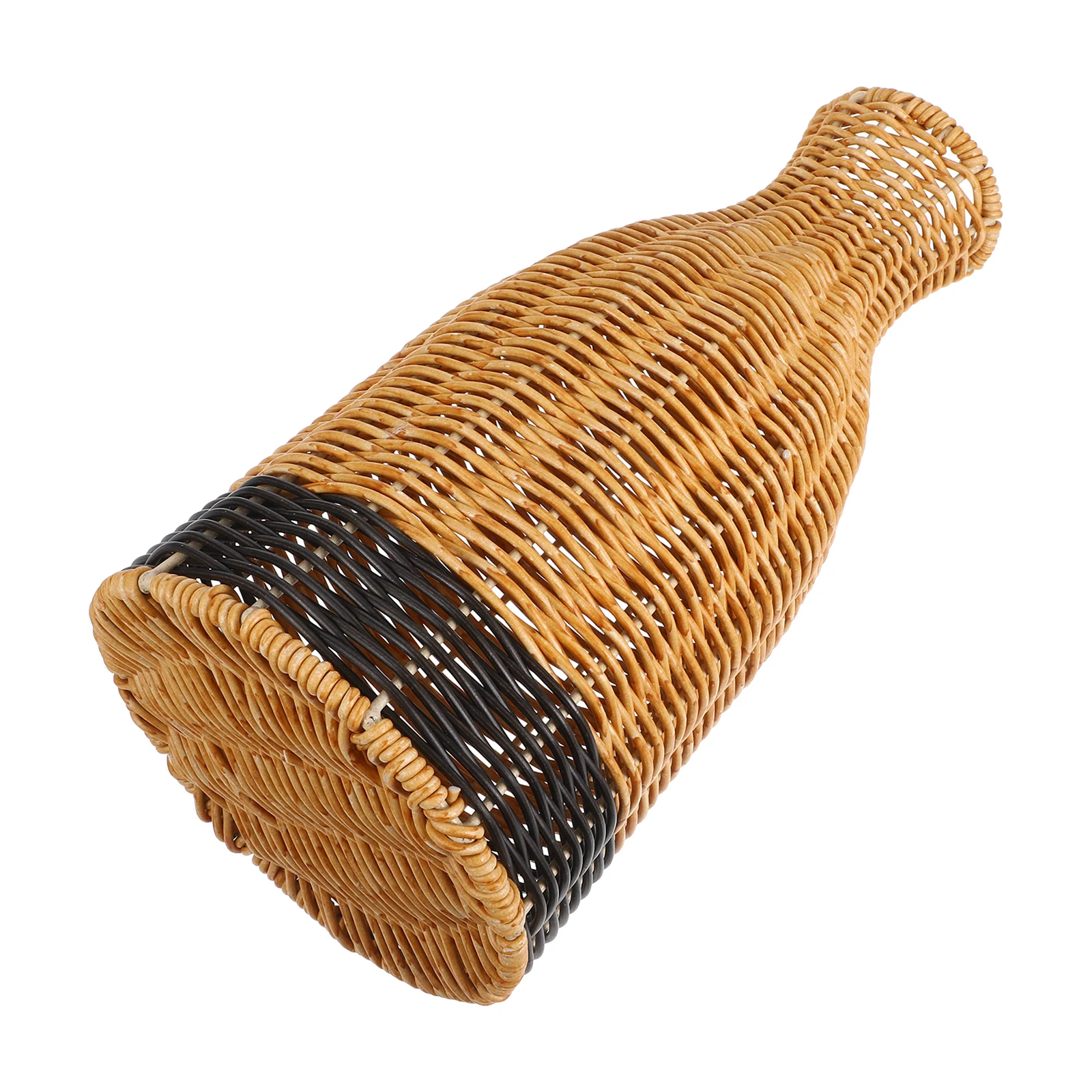

Vintage Vase Decor Light Brown Dry Flower Container Woven Rattan Basket Living Room Decorations Rustic Minimalist Style Natural