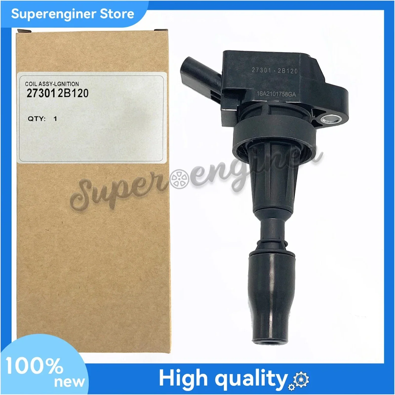 1 Pcs Ignition Coil 27301-2B120 for Hyundai Avante Elantra Sonata Tucson Veloster Kia FORTE  Soul 1.6L Turbo 273012B120