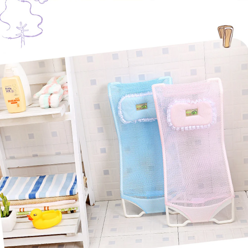 Support de siège de baignoire pour nouveau-né, sécurité anti-aldes pour bébé, coussin de bain de douche rose