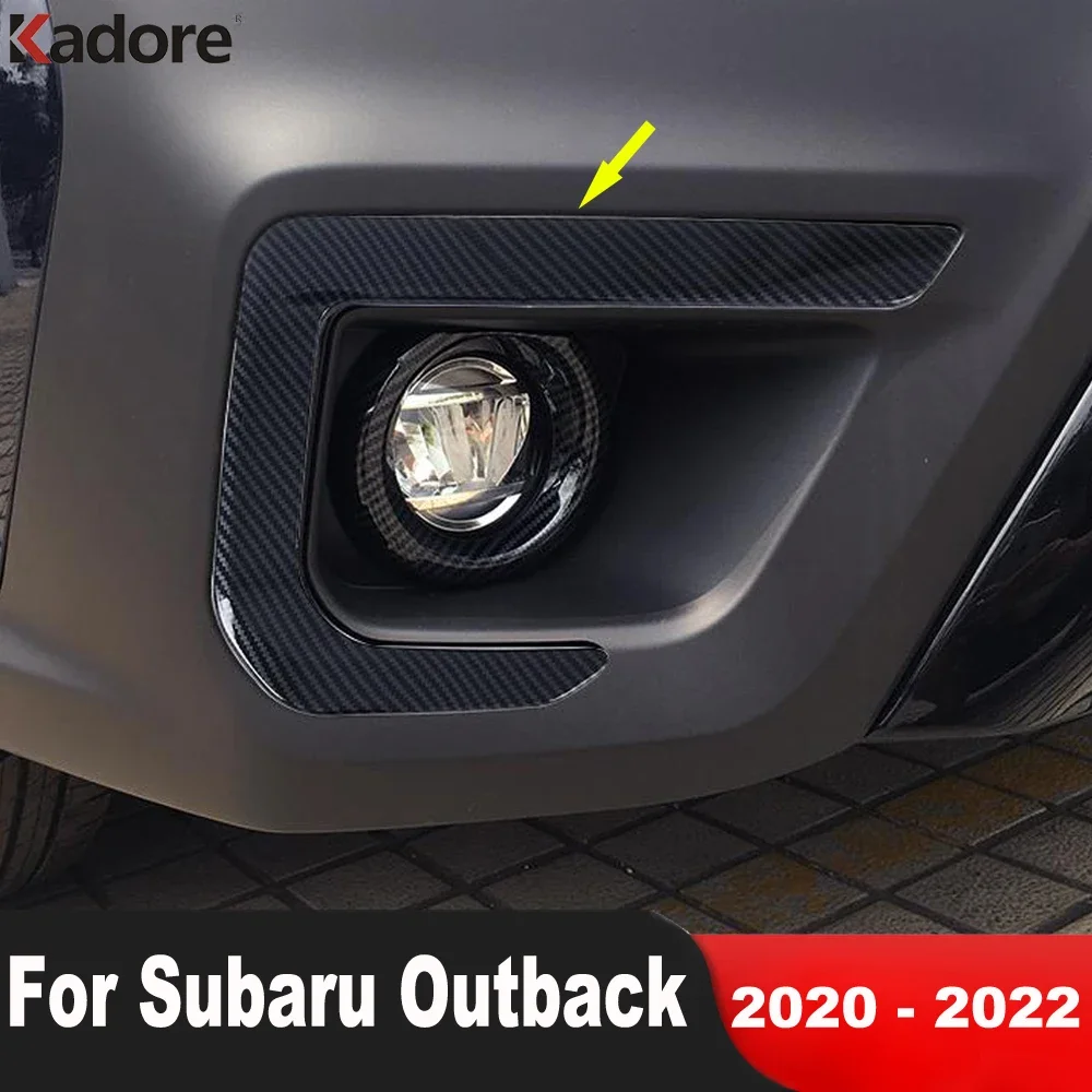 

Отделка передней противотуманной фары для Subaru Outback 2020 2021 2022, автомобильный противотуманный фонарь из углеродного волокна, аксессуары для подсветки бровей