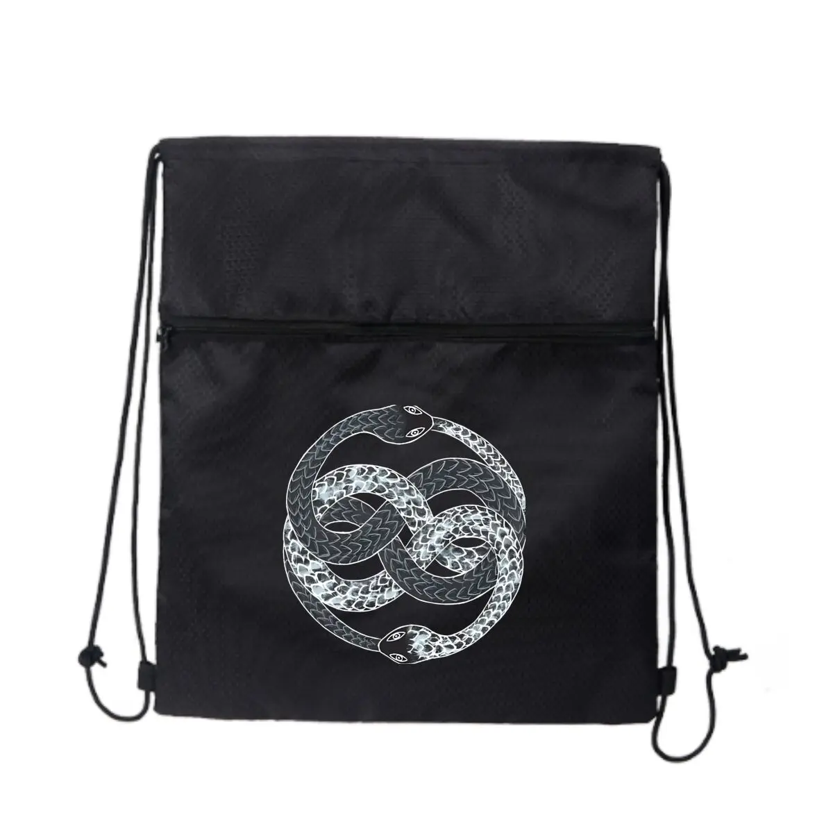

Змеиный арт Крутой графический модный рюкзак на шнурке Портативный дорожный рюкзак