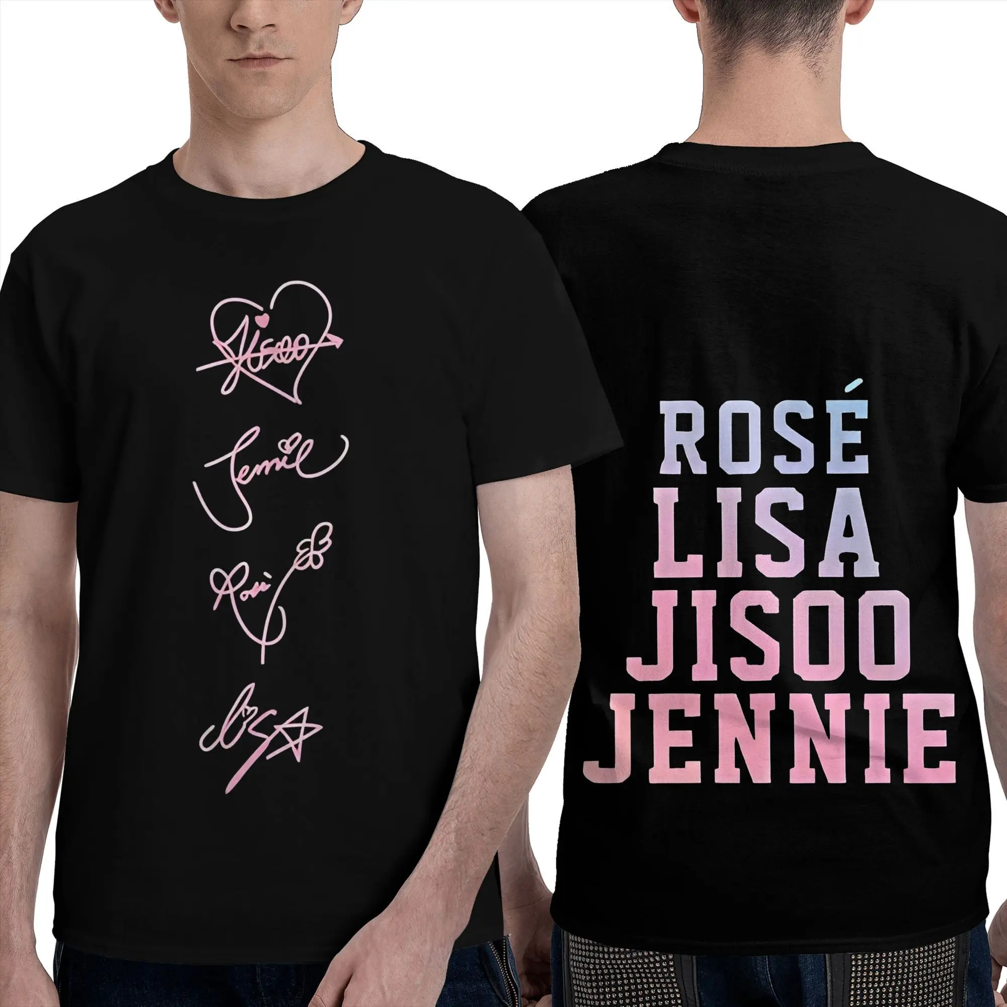 Are You Born Pink Member World Tour T Shirts Men 100% Cotton Casual T-Shirt Crewneck  Tees Short Sleeve Clothing Adult