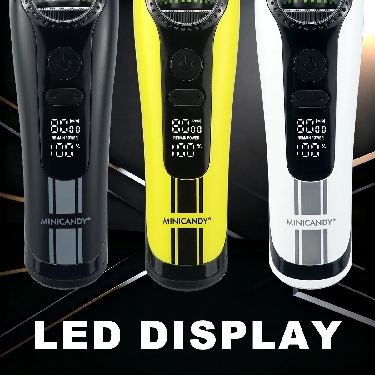 JUCAI MINICANDY F2 recortador profesional para hombres DLC Zero Gapped Rotor externo Motor sin escobillas pantalla LED máquina de acabado