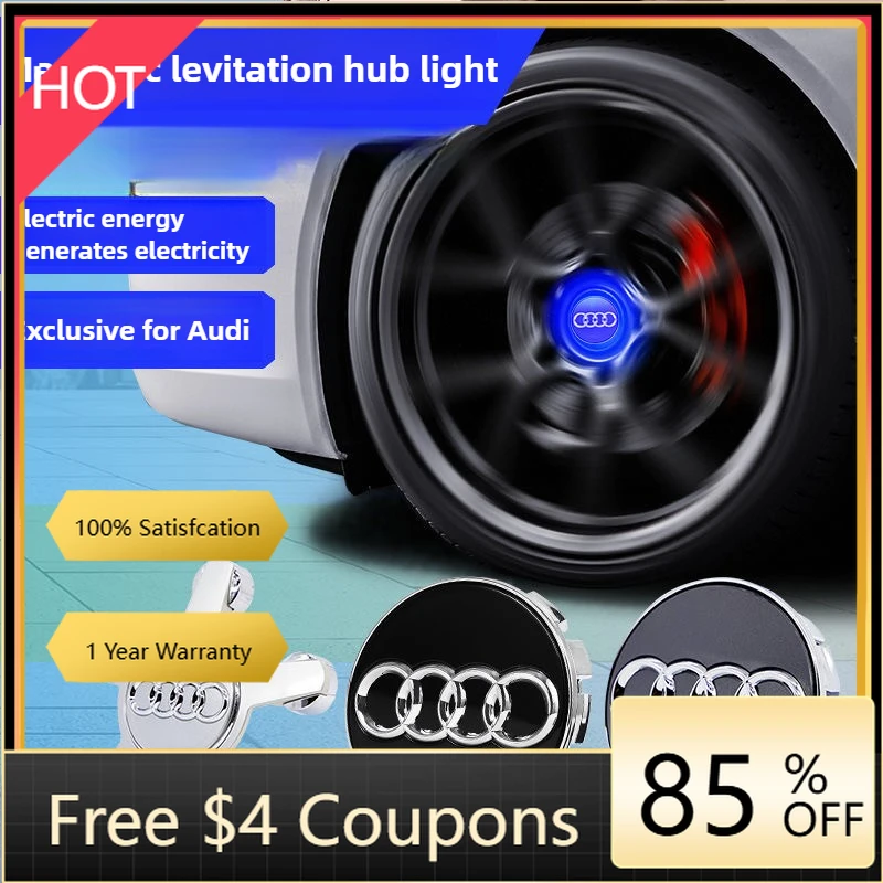 

For Audi AUDI 4pcs Hub Led Lights Cap Car Floating Illumination Wheel Center Covers Caps For AUDI A3 A4 A5 A6 A7 A8 S4 Q7 Q3 Q5
