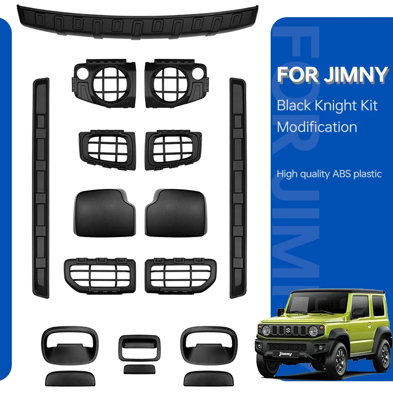 Cubierta de faro delantero de coche, cubiertas de luz trasera, embellecedor de luz antiniebla, accesorios para Suzuki Jimny JB64 JB74 2019 2023 JB74, 2 piezas