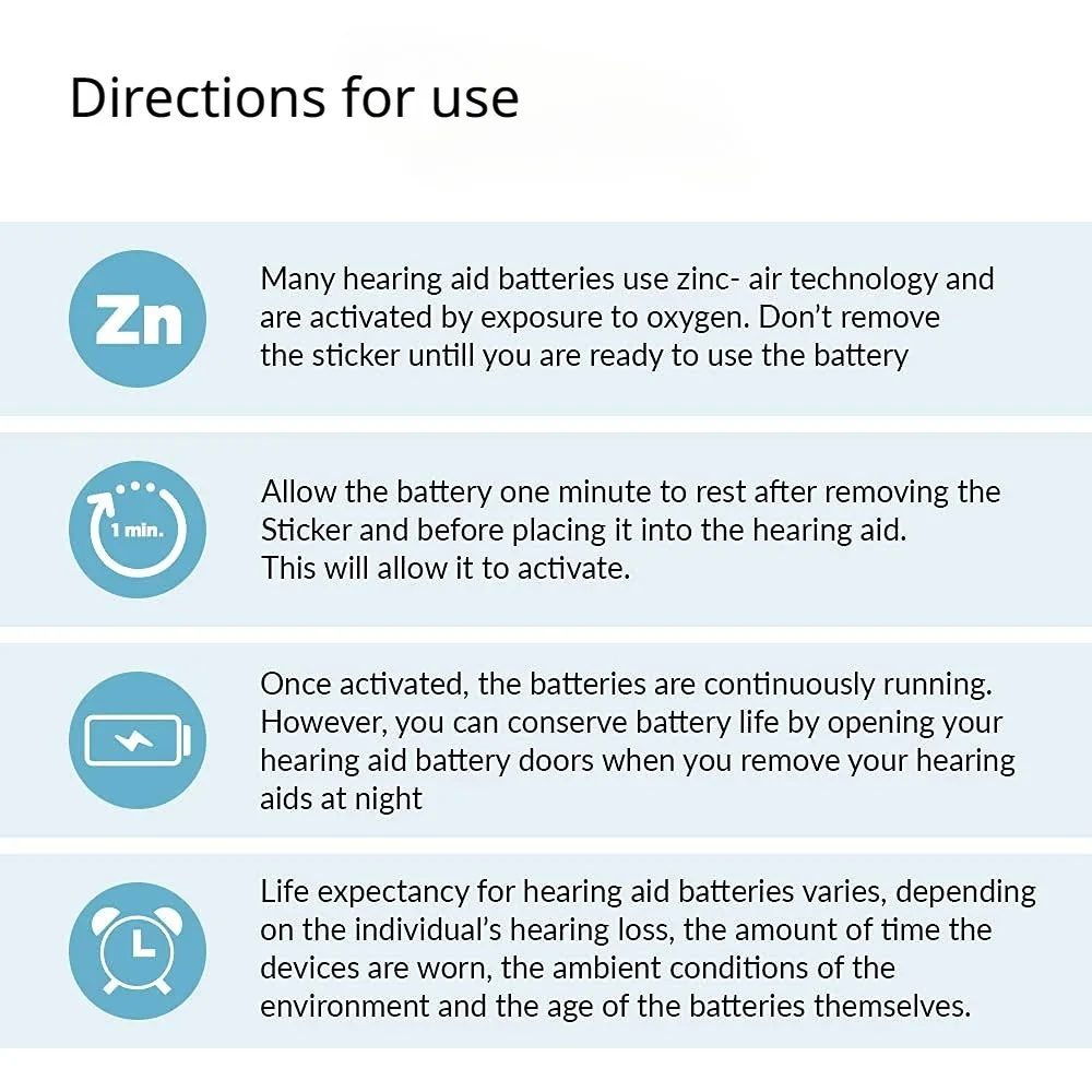 Widex hearing aid battery Size 312 (PR41) (10 packs = 60 batteries)