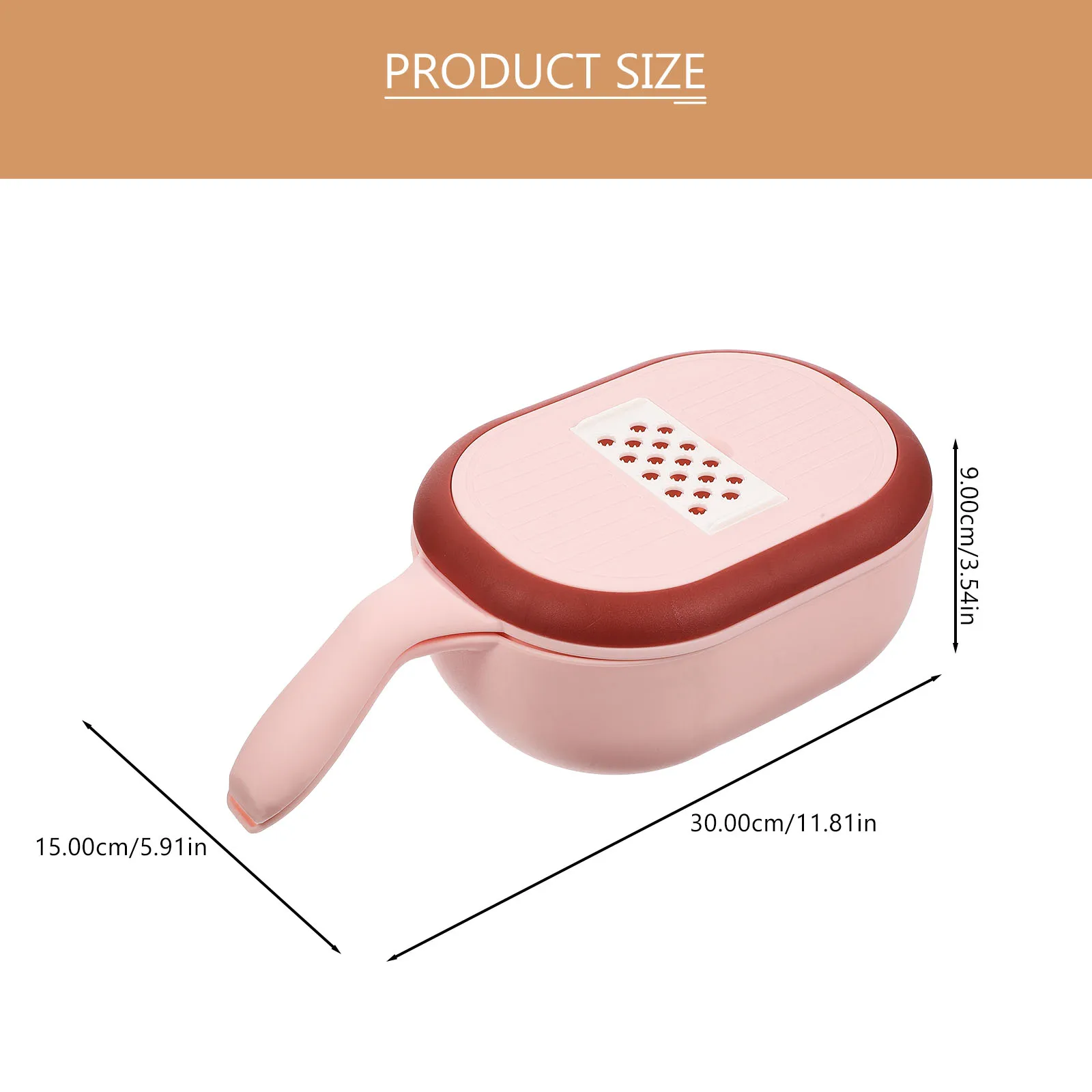 

Vegetable Dicer Chopper Drainer Potato Radish Wipe Pink Stainless Steel PP Material Non Slip H Kitchen Gadgets Food