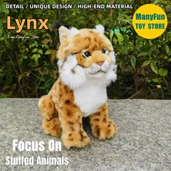 Lynx Plush Toy High Fidelity Serval Cat Plushie Bobcat Peluche Lifelike Stuffed Animals Simulation Doll Kawai Toy Gifts For Kids