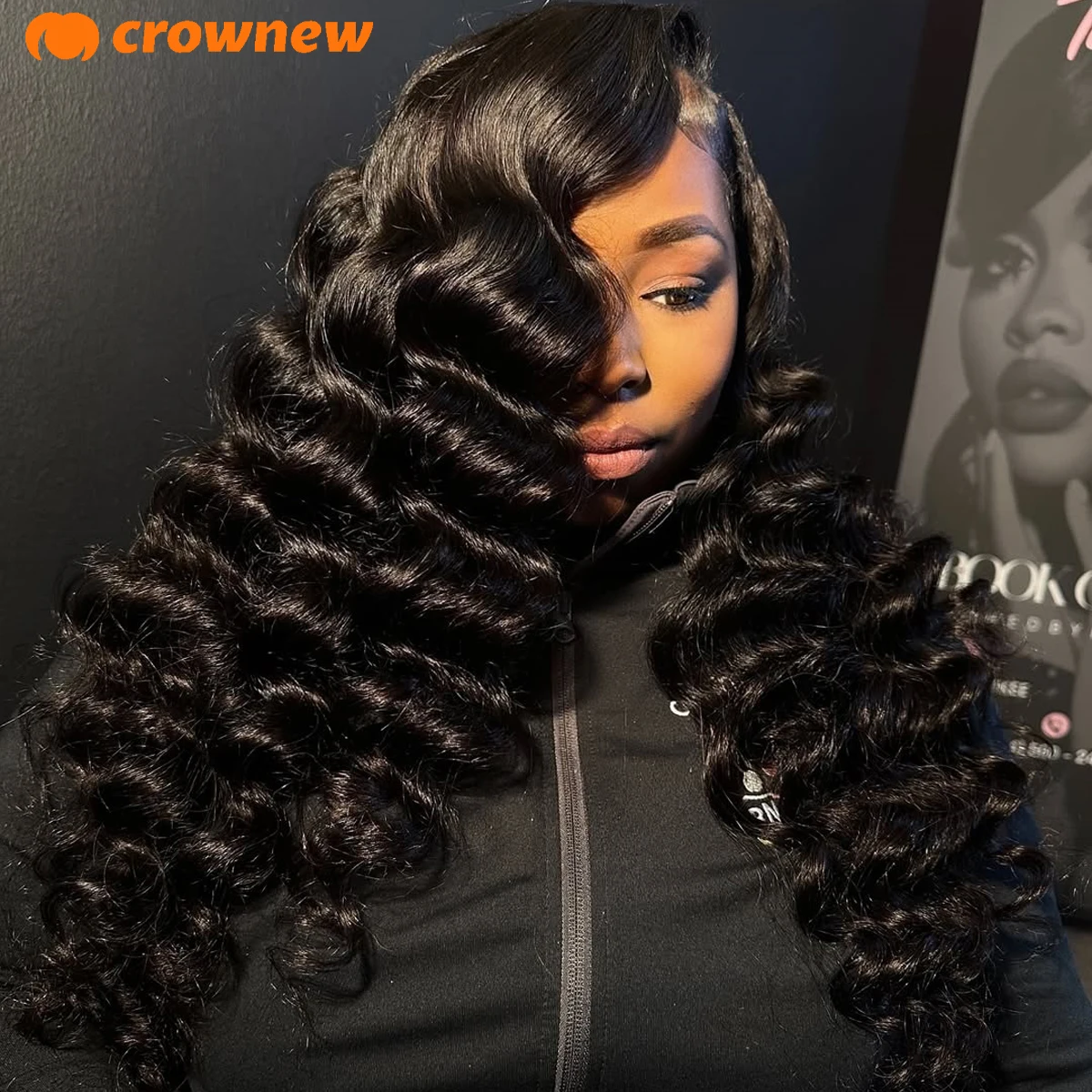 Deep Wave Frontal Wig 13X4 Lace Frontal Wig Human Hair Loose Deep wig 13x6 HD Lace Wigs Human Hair Pre Plucked Bleached Knots