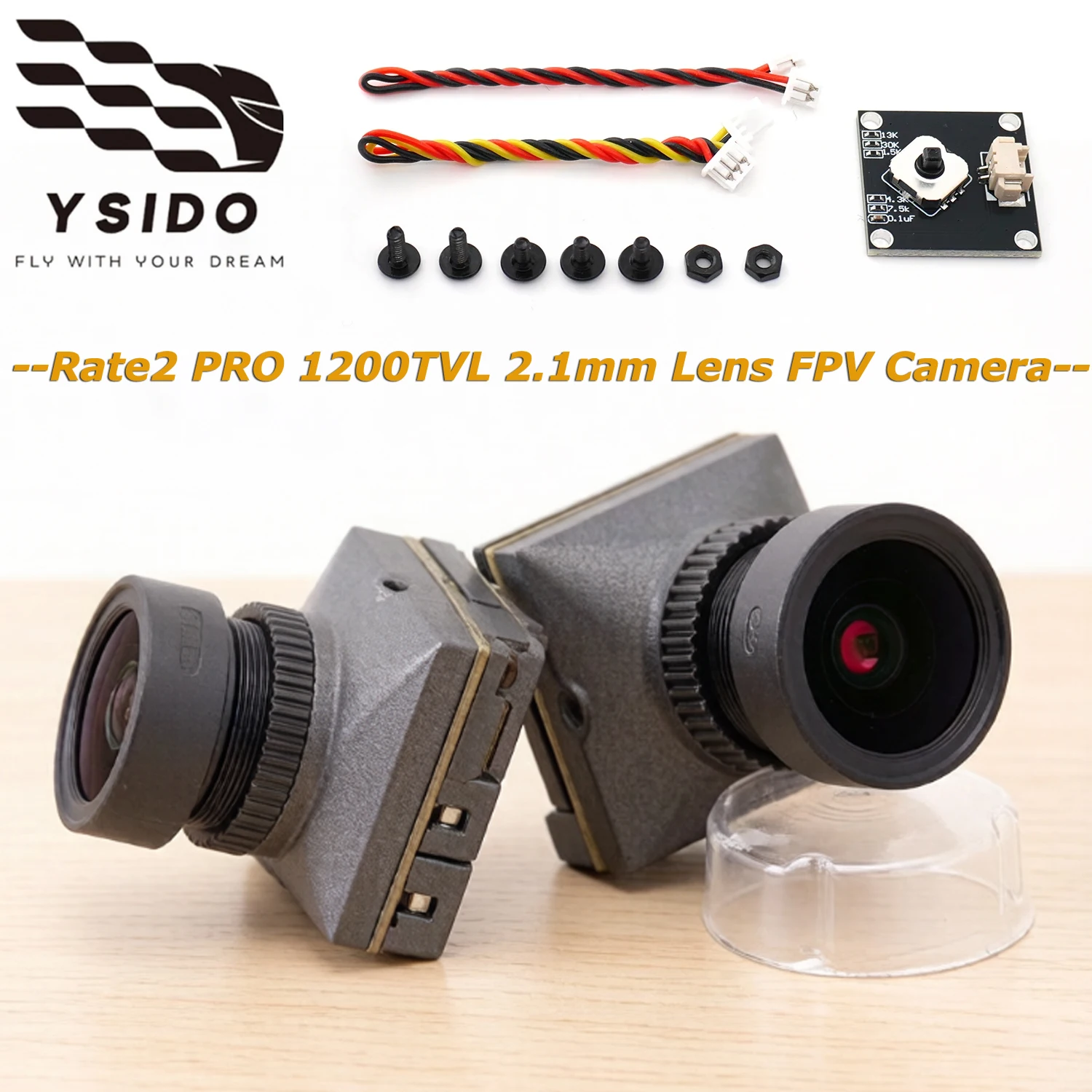 Lightweight FPV Camera Rate2 PRO 2.1mm Lens 16:9/4:3 NTSC/PAL Switchable With Replacement Lens Micro FPV Camera Drone Quadcopter