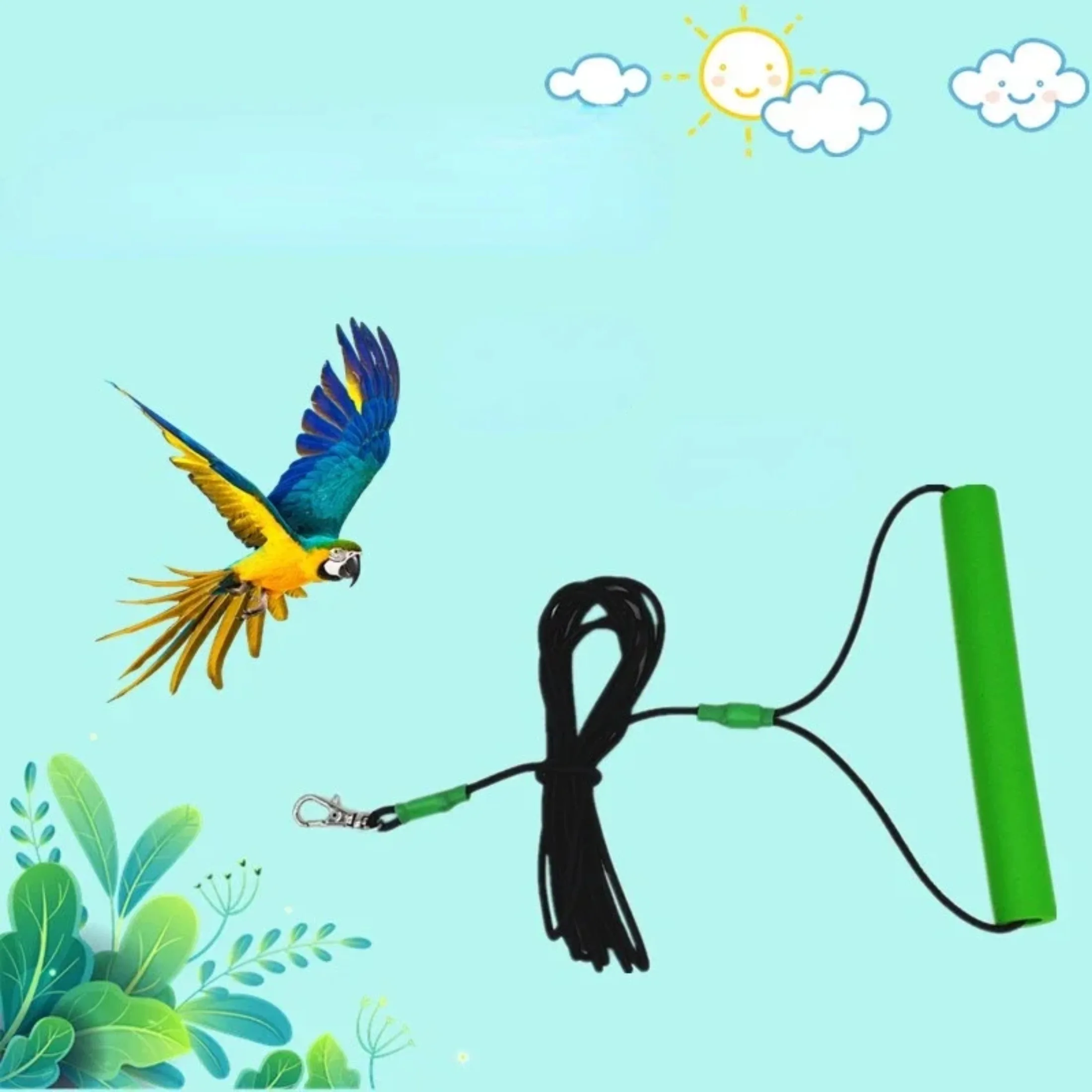 6m Bird Flying Rope Parrot Birds Anti-bite Outdoor Flying Training Traveling Walking Rope Portable Pet Bird Harness Pigeon Strap