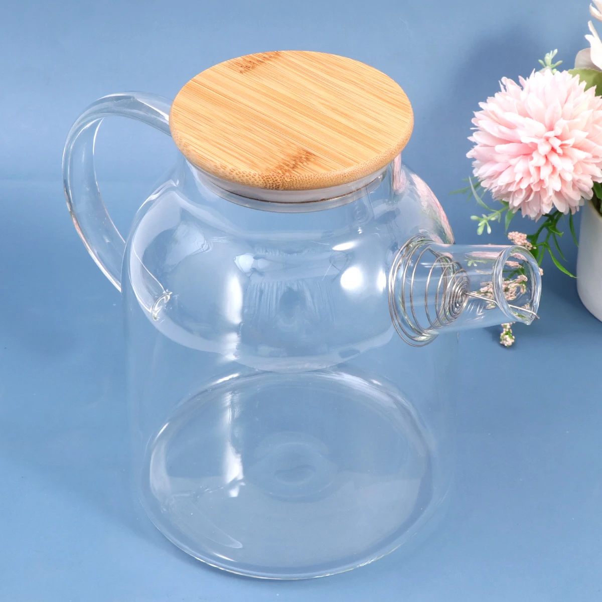 

Glass Kettle Juice Jug Pitcher Home Use Cold Water Container Heat resistant Thickened Design Long Tube Outlet Easy Clean Hot