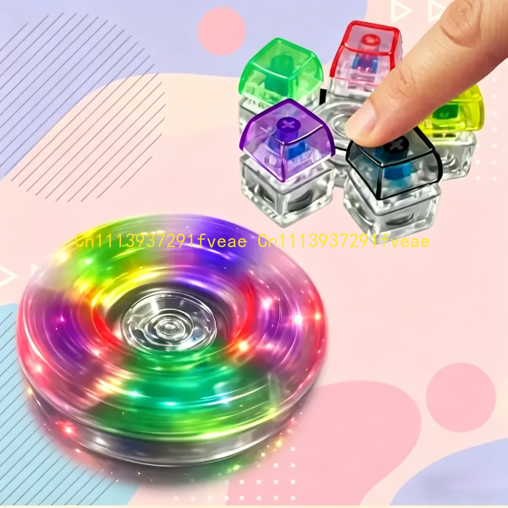 

Crystal LED Clicker Spinner: Mechanical Axis Fidget Keychain, Aesthetic Glow Desktop Toy, Adult Anxiety Relief EDC, 2026