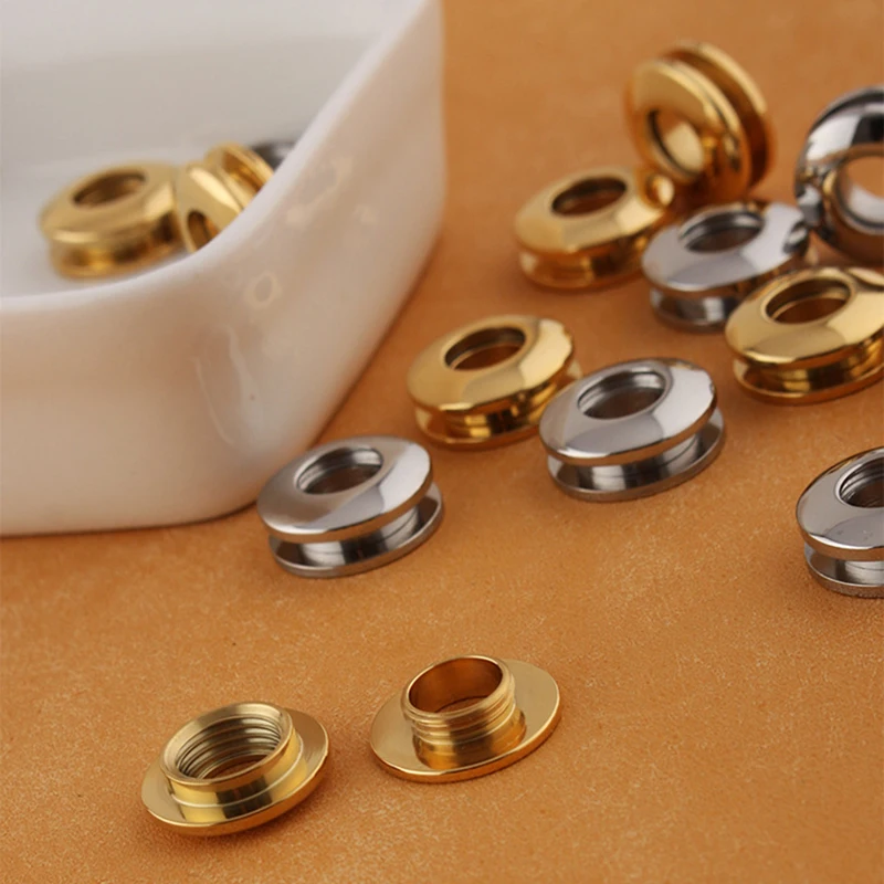 10Pcs Solid Screw Back Eyelets with washer grommets Leather Craft accessory for bag garment shoe clothes jeans decoration