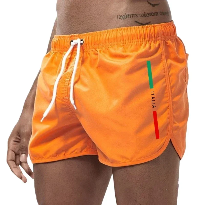 Italienische Sommer-Badeshorts für Herren, lässige Mode, hochwertige Strandshorts, schnelltrocknende Shorts für den täglichen Gebrauch, zum Laufen, für Fitness und zum Radfahren. – Detail 2