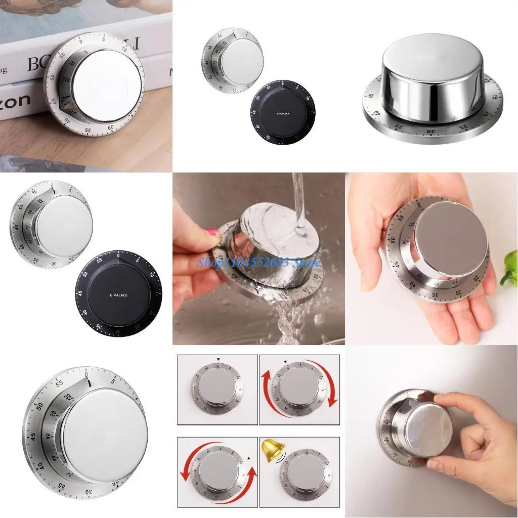 Y6GD Kitchen Timer Chef Cooking Timer No Batteries Required Mechanical Timer