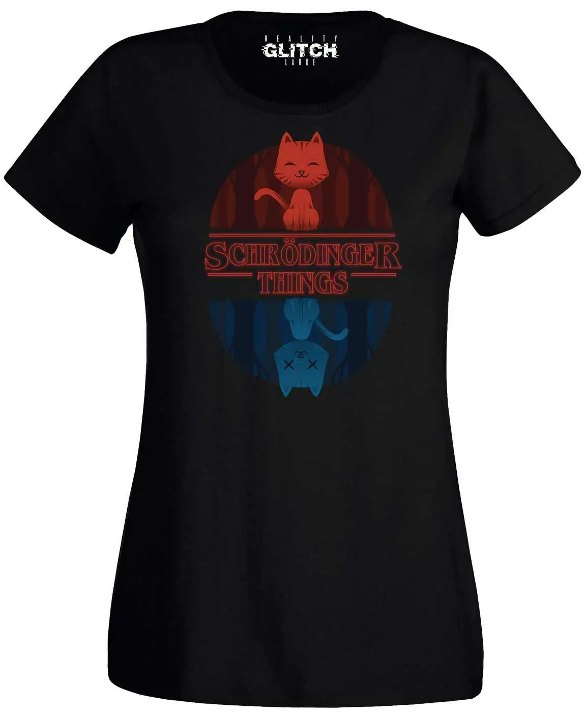 Mulheres Ciência Física Quantum Stranger Things T Shirt, Schrodinger TV