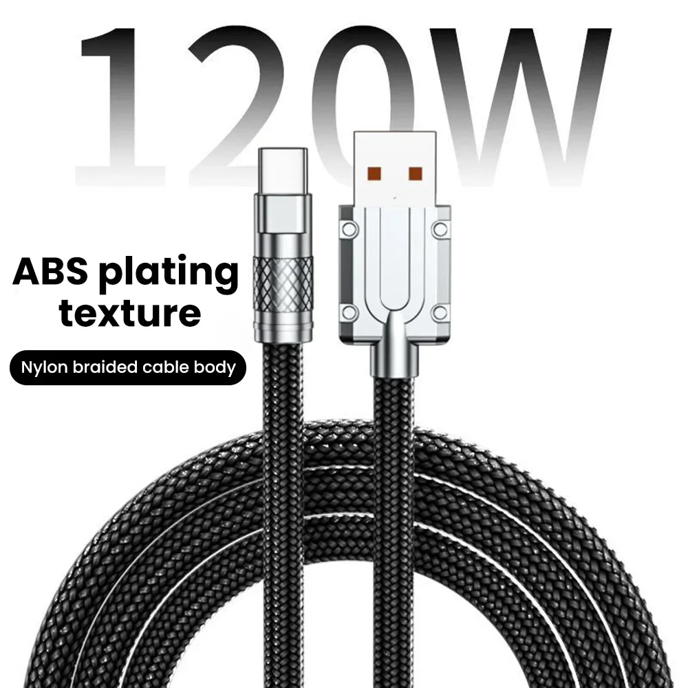 120W USB Type C Cable 6A Fast Charging Wire Mobile Phone USB Line For Huawei Xiaomi Redmi Samsung Poco f5 USB C Data Cable Cord