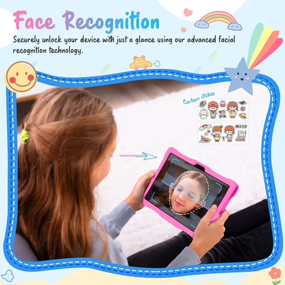 Kinstone Kids Android12 Tablet 10.1 Inch 6000Mah Education PC Safety Eye Protection Screen Tablets Parental Lock Tablet