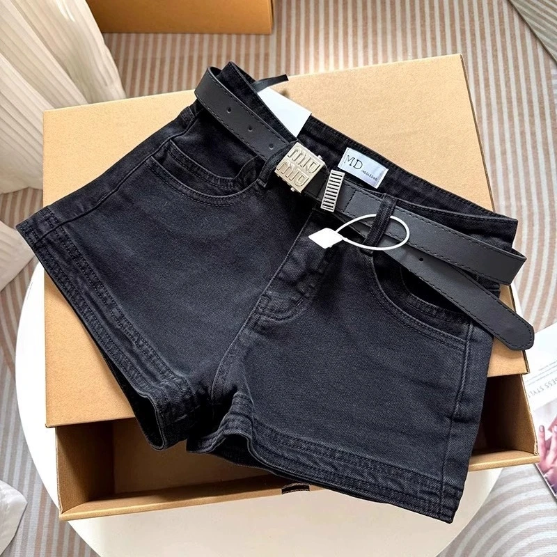 

Fashion Denim Shorts Pant Women's High-waisted Slimming Wide-leg Fringe A- line Trendy Ins New Summer New Arrival Jeans