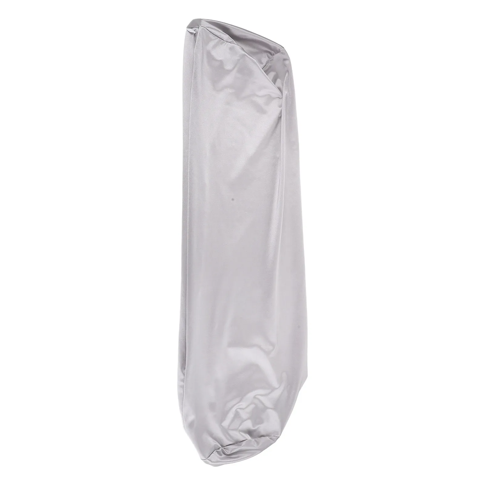 Cylindrical Cooling Neck Pillowcase Silver Round Lumbar Pillow Protector 23.2x6 Soft Breathable Travel Neck Roll Pillow Cover