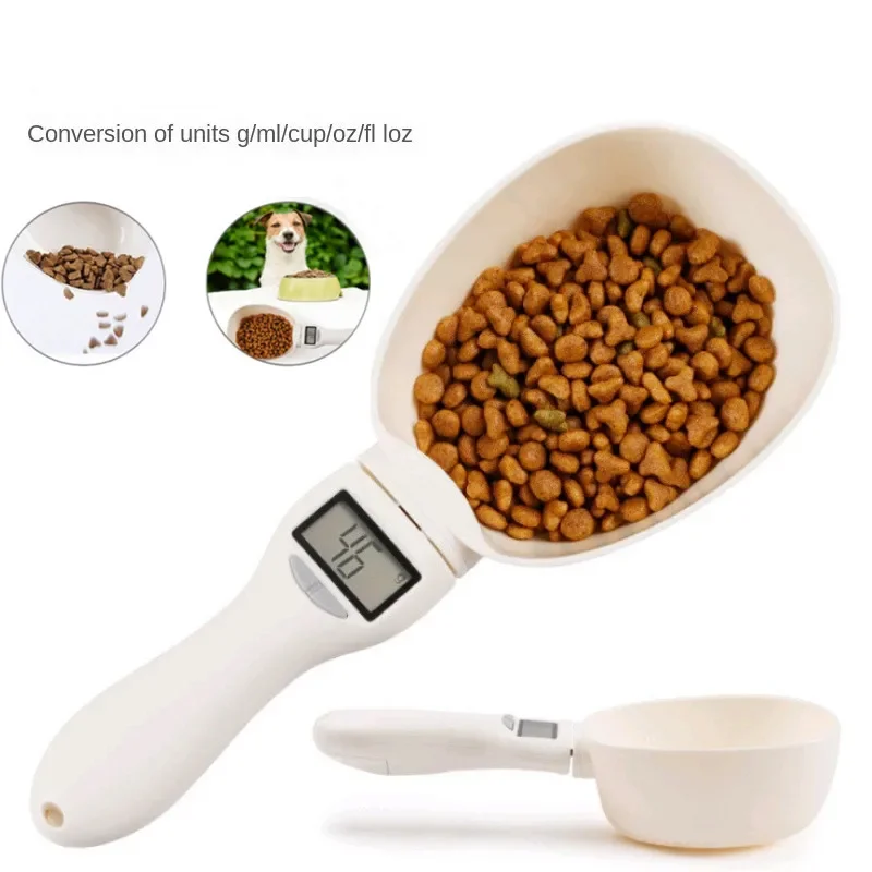 

Pet Food Scale LCD Electronic Precision Weighing Tool Dog Cat Feeding Food Measuring Spoon Digital Display Kitchen Scale
