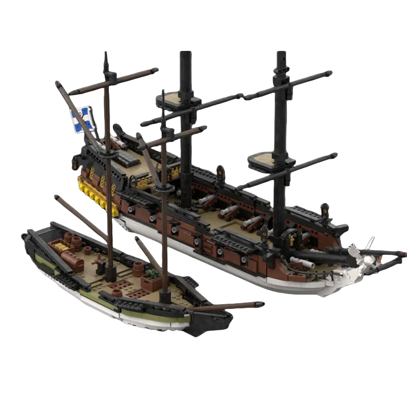 Bloques de construcción MOC personalizados, modelos de veleros de juguete, 888 piezas, regalos creativos de Navidad para todos los entusiastas de la arquitectura