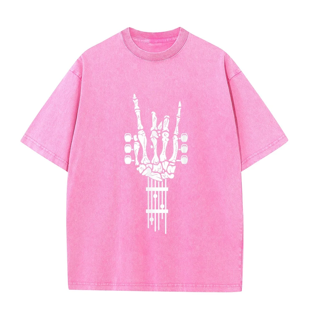 Rock and Roll Punk Band Concert Guitar Accessories Gift T-Shirt 한국인 Casual Big Tall Tee Autumn Printed Short Graphic Cotton T