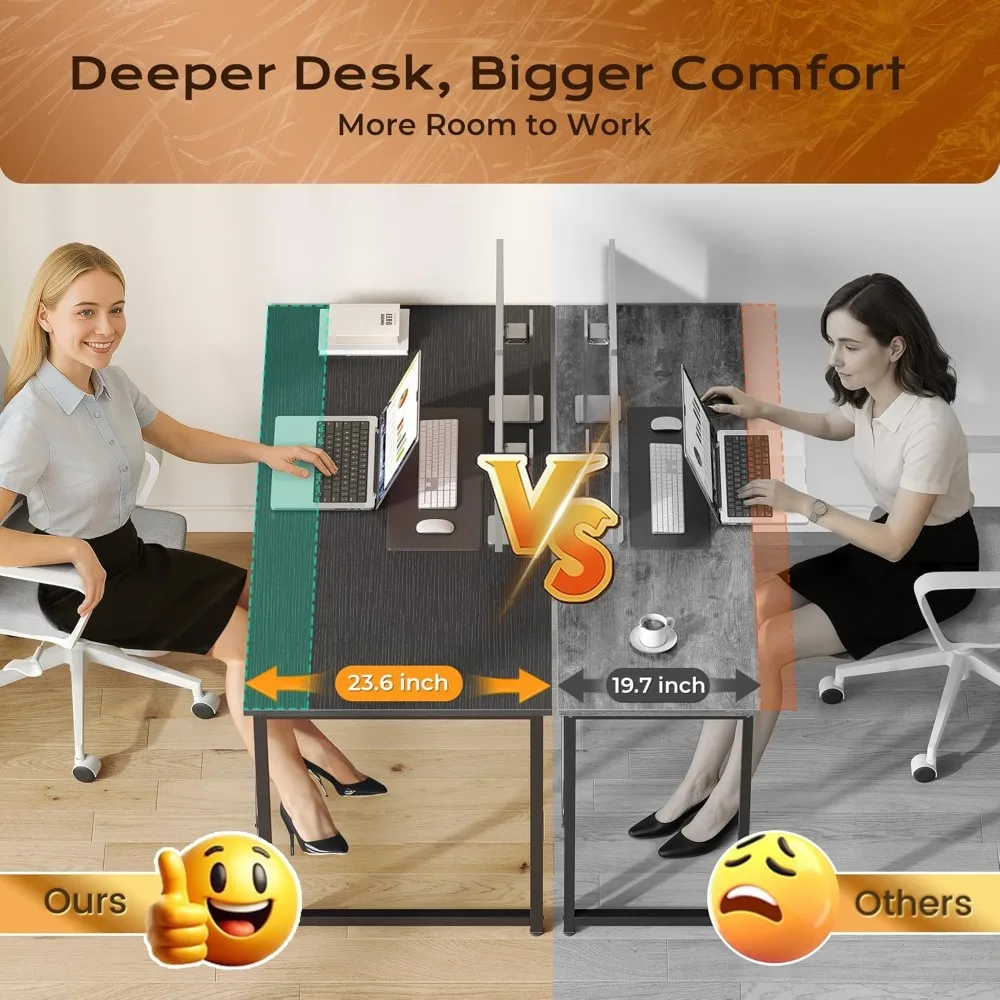 โต๊ะคอมพิวเตอร์ตั้งโต๊ะขนาดใหญ่ 54x24 นิ้ว - สำหรับเล่นเกม ทำงาน เขียนหนังสือ โฮมออฟฟิศ ห้องอ่านหนังสือ ห้องนอน