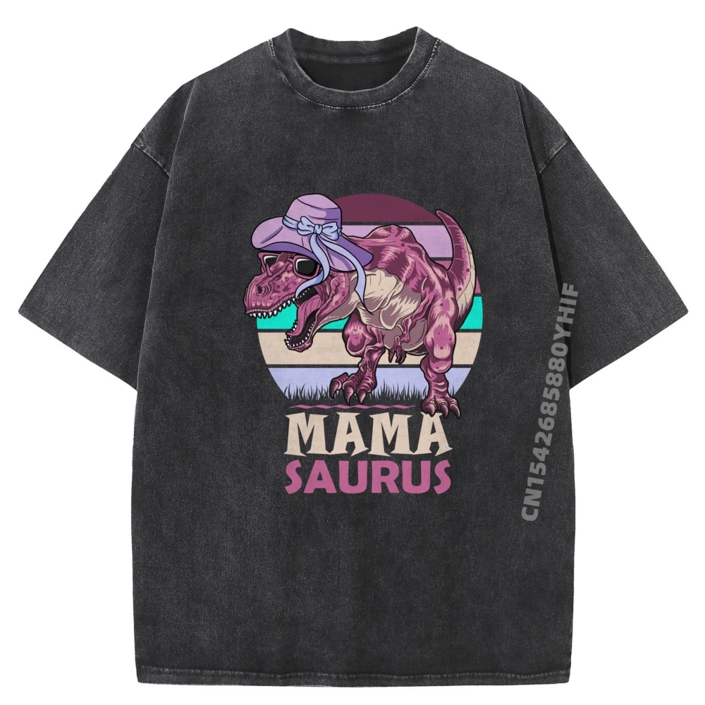 

Mamasaurus T Rex динозавр семейная одинаковая мужская одежда Mama Saurus рубашка с рисунком мужская стираная одежда в стиле ретро