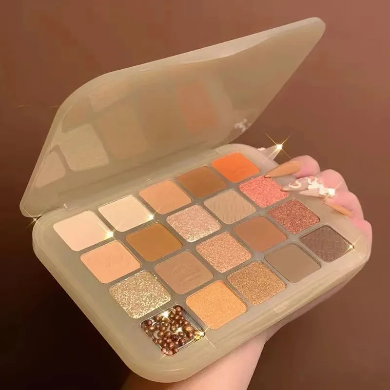 

1set Caramel Chestnut 20 Colors Eyeshadow Palette Pearl Matte Full Shade Daily Nude Series for Beginners